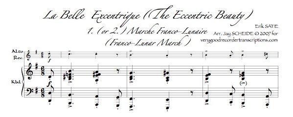 *La Belle Excentrique (Fantaisie Sérieuse)*