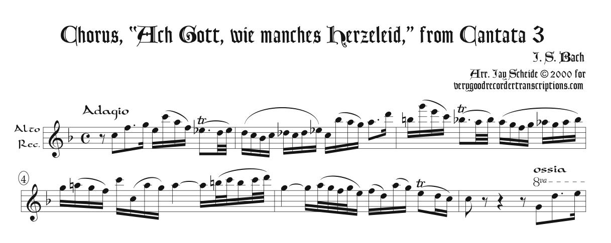 Solo recorder parts from the Cantatas category (not necessary if you get the versions with keyboard.)