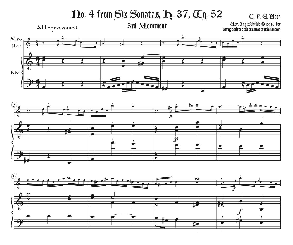Sonata, H. 37, Wq. 52, No. 4, 3rd Mvt.