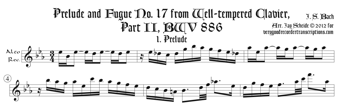Prélude No. 17, BWV 886