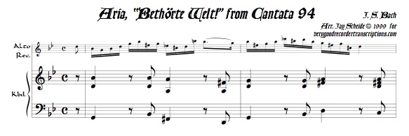 Aria, “Bethörte Welt!,” from Cantata 94