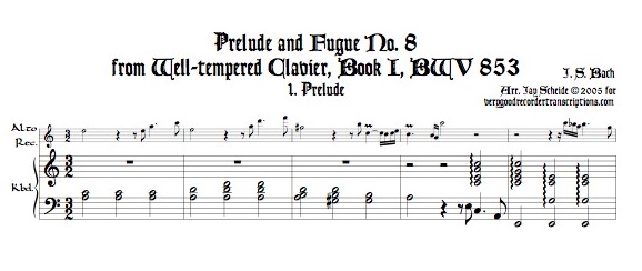 Prélude and Fugue No. 8, BWV 853