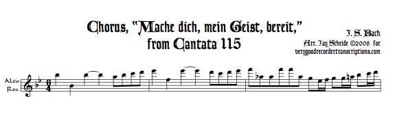 Chorus, “Mache dich, mein Geist, bereit,” from Cantata 115
