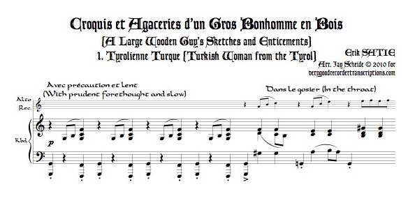 “Tyrolienne Turque,” from *Croquis et Agaceries d\'un Gros Bonhomme en Bois*, for alto doubling tenor (or soprano)
