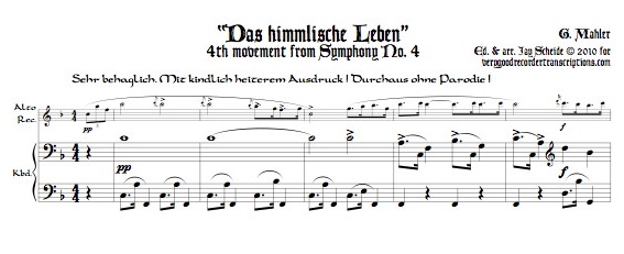 “Das himmlische Leben,” finale of Symphony No. 4