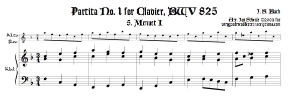 Menuet I & II from Partita No. 1, BWV 825