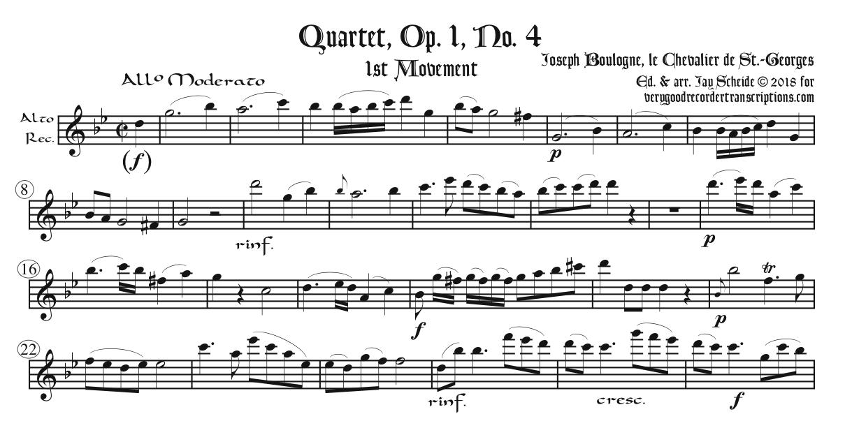 Quartet, Op. 1, No. 4