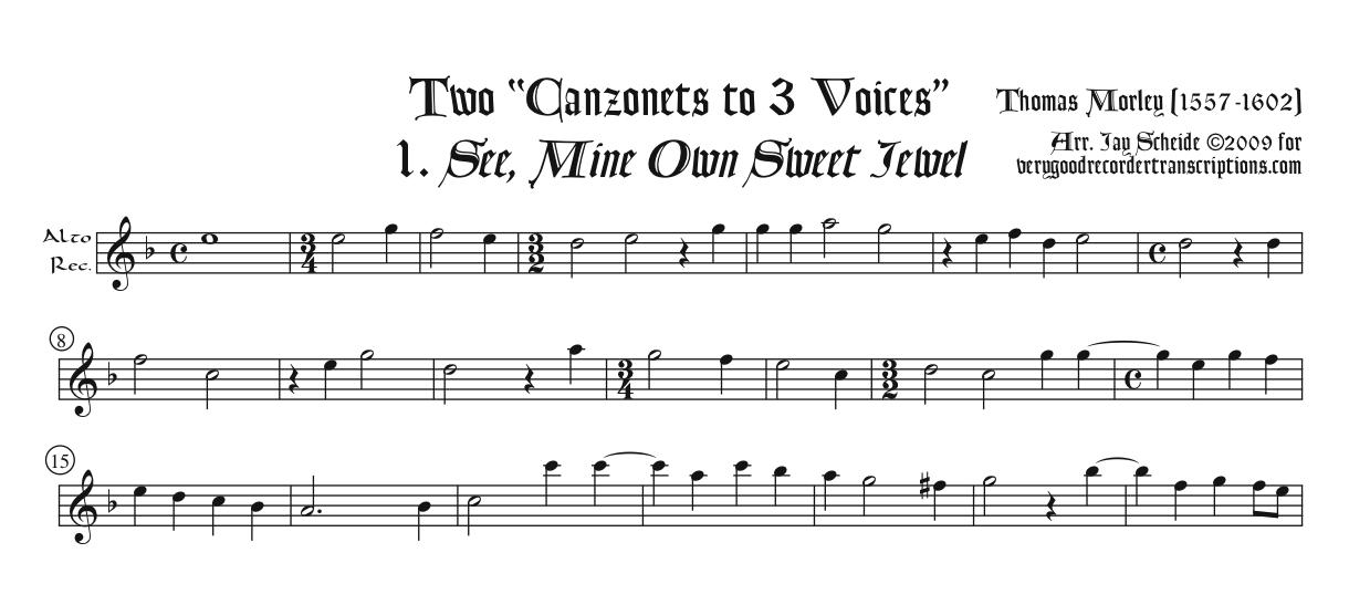 Solo recorder parts from the non-J.S. Bach, pre-Mozart composer categories, Part 1, from Morley to C.P.E. Bach