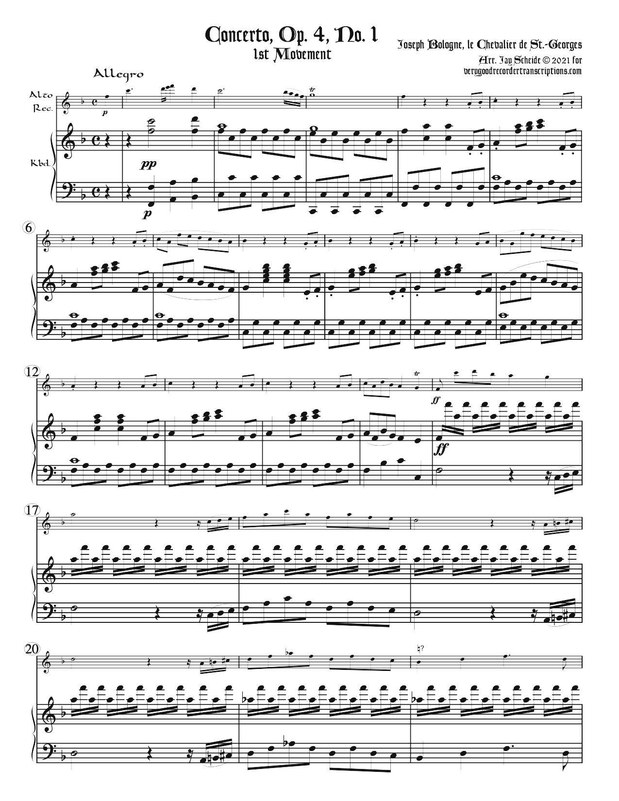 Seven Concertos, Op. 2, No. 1 & 2, Op. 4, No. 1 & 2; Op. 5, No. 1 & 2, and Op. 7, No. 1 & 2.