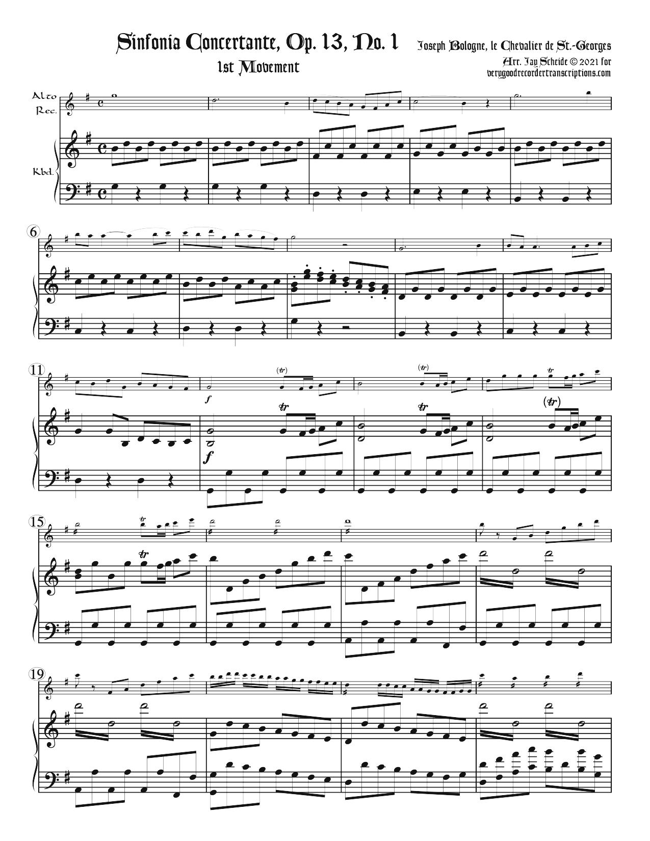 Sinfonia concertante, Op. 13, No. 1