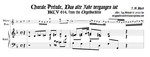 Chorale Prelude, “Das alte Jahr vergangen ist,” BWV 614