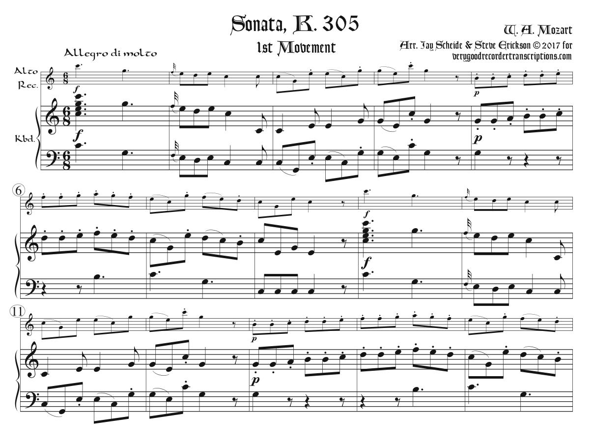 Sonata, K. 305