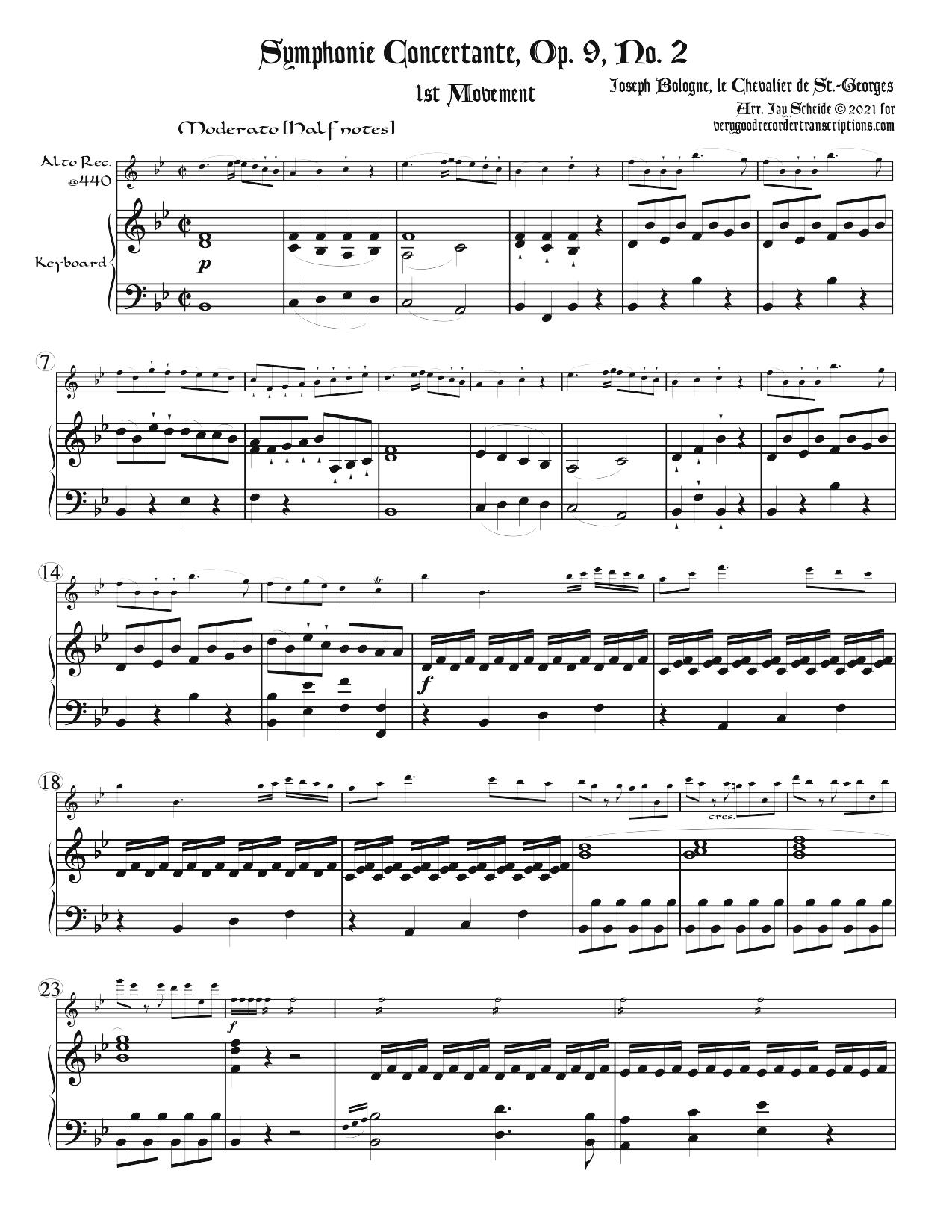 Sinfonia Concertante, Op. 9, No. 2