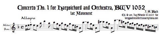 Concerto No. 1, BWV 1052