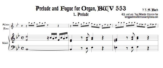 Prélude and Fugue, BWV 553