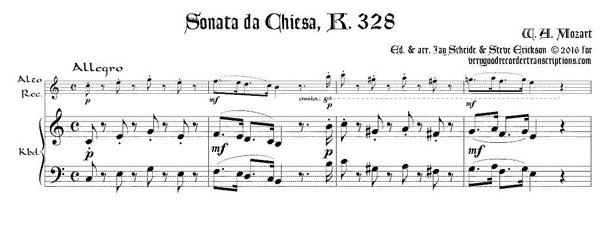 Sonata da Chiesa, K. 328