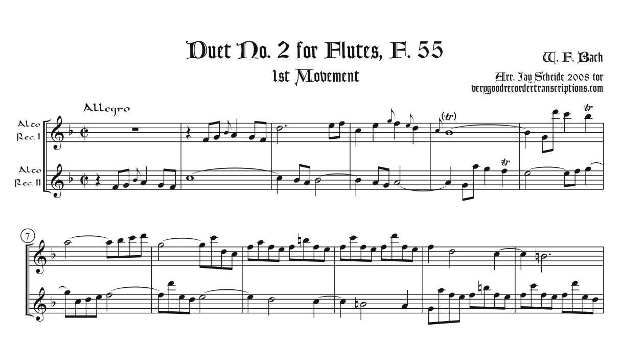 Duet No. 2 for Flutes, F. 55