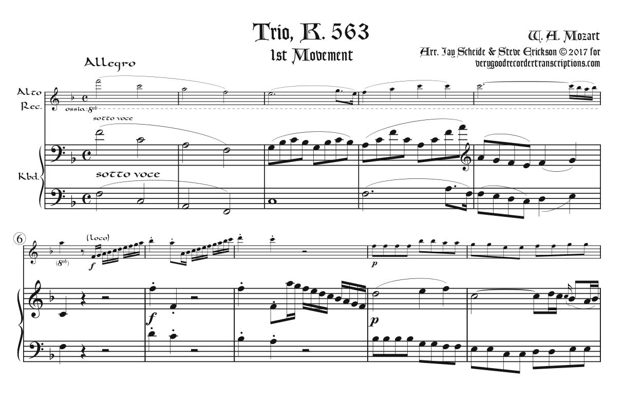 Trio, K. 563, 1st Mvmt.