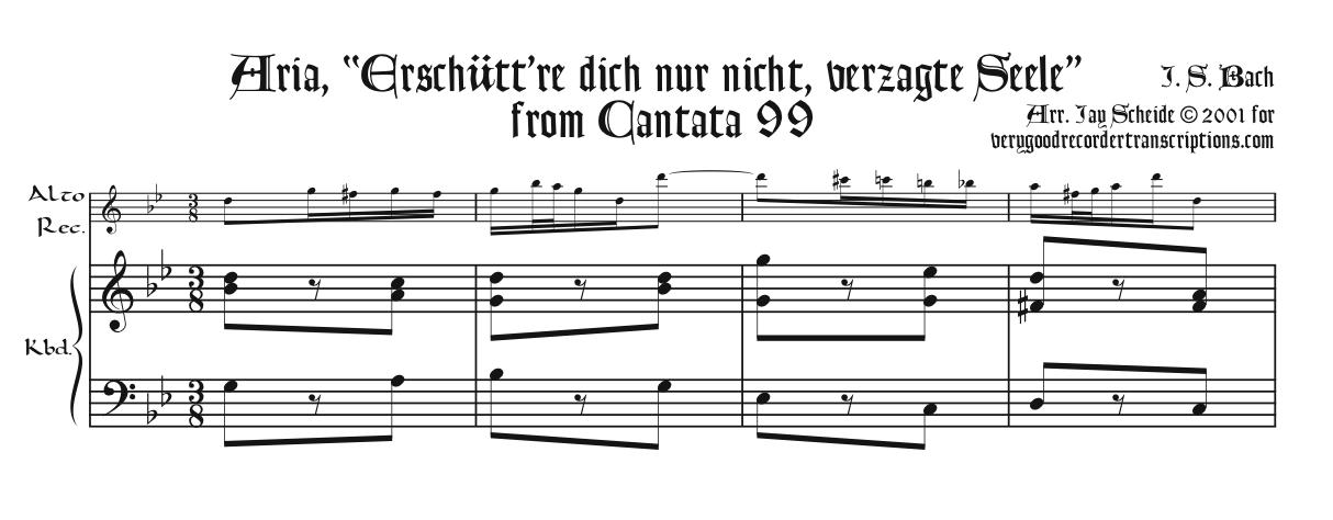 Aria, “Erschütt’re dich nur nicht, verzagte Seele” , from Cantata 99