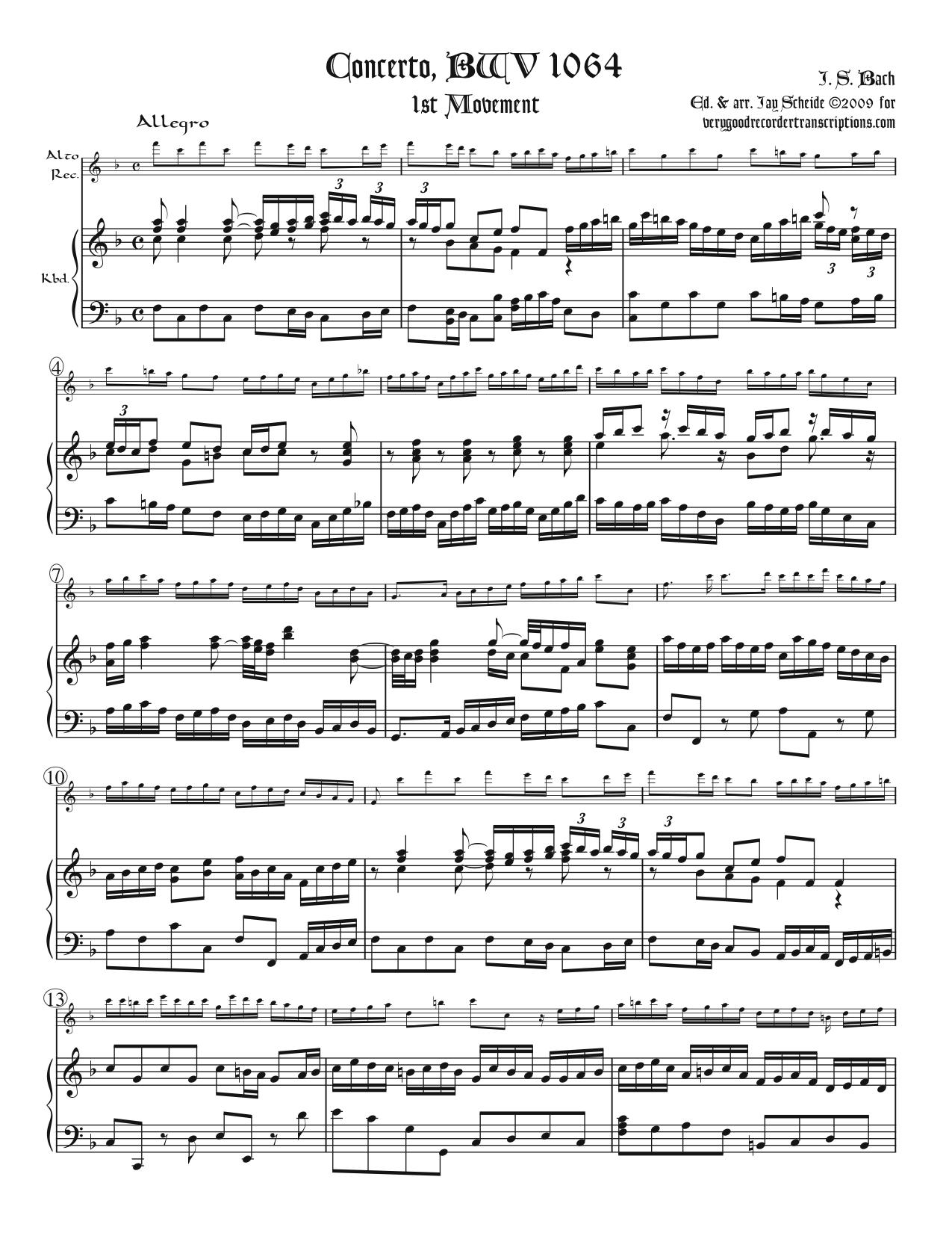Concerto No. 2 for 3 Harpsichords, BWV 1064
