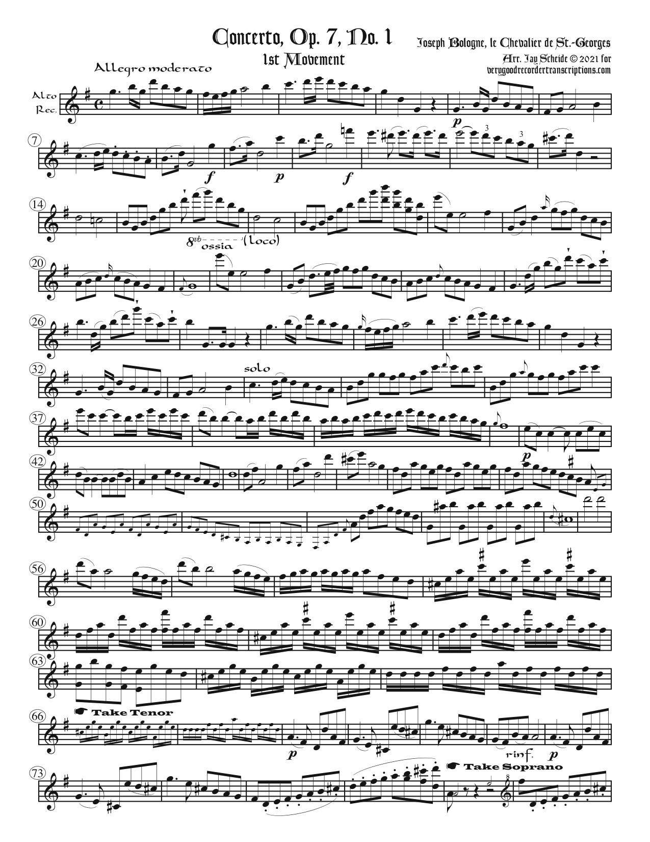 Concerto, Op. 7, No. 1