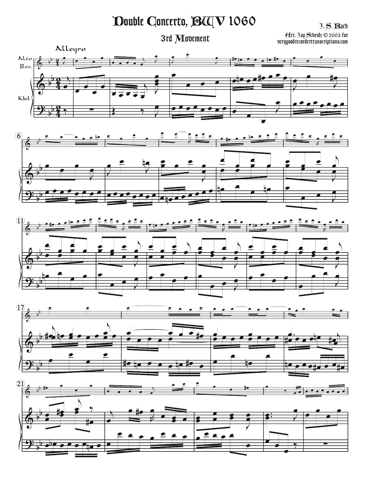 Concerto No. 1 for 2 Harpsichords, BWV 1060, 3rd Mvt.