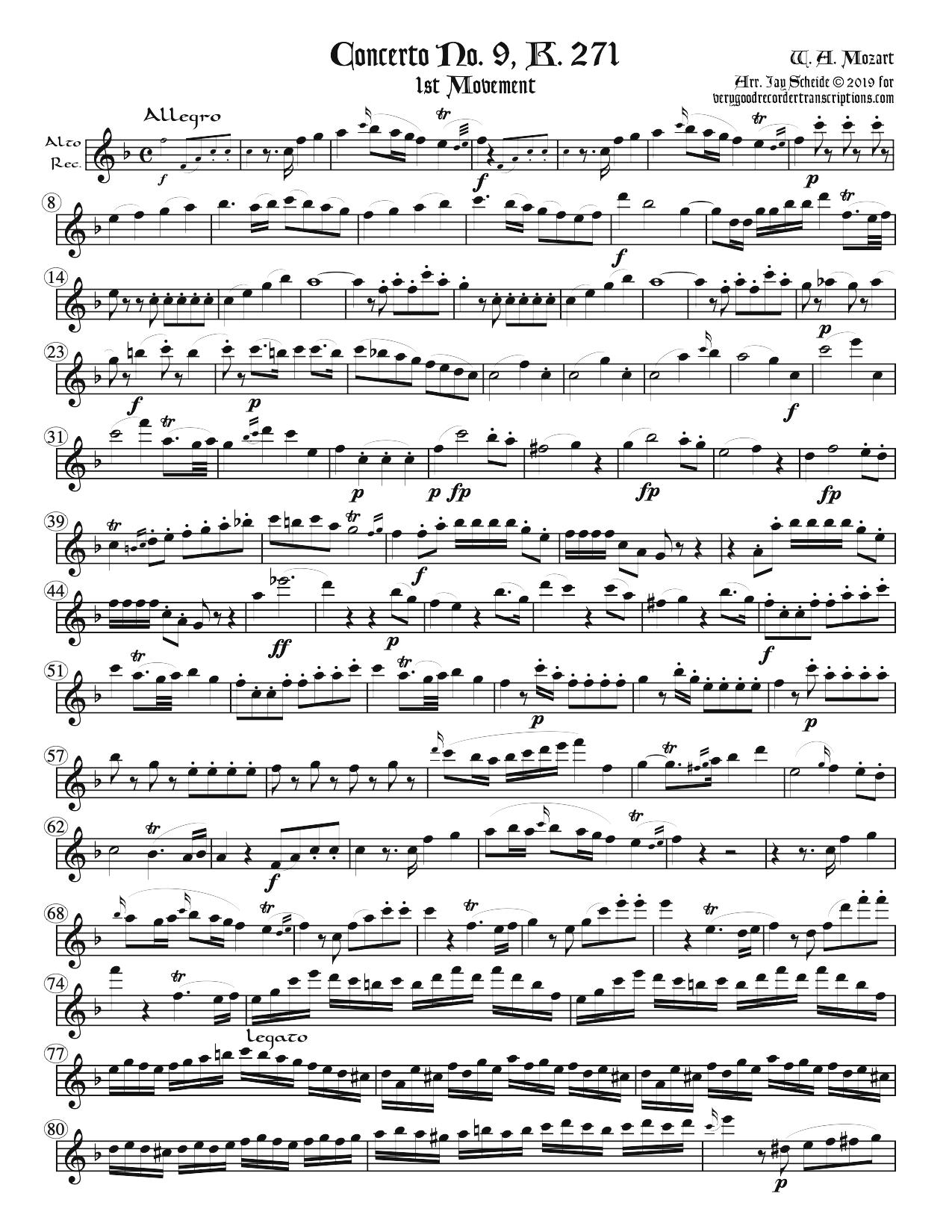 Concerto No. 9, K. 271