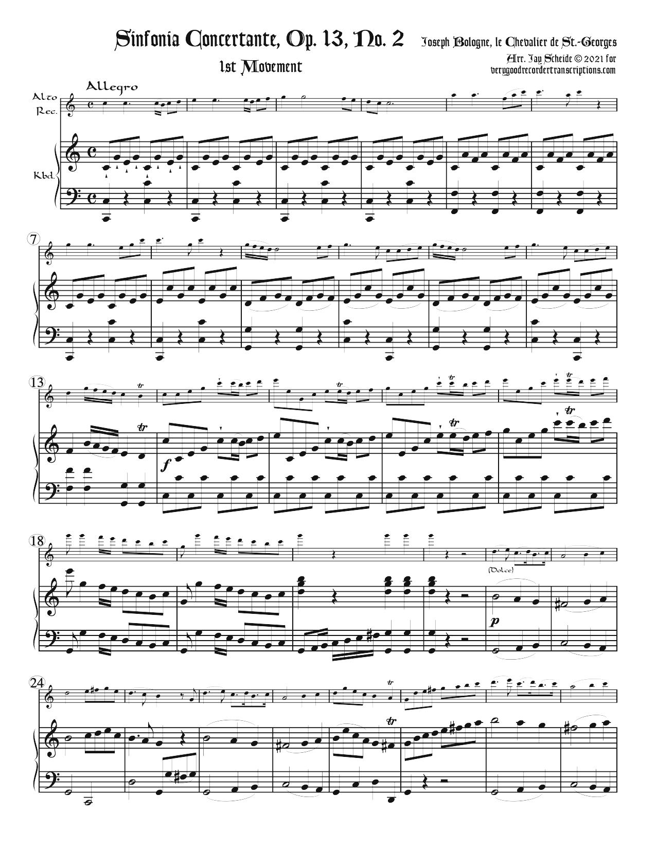 Sinfonia concertante, Op. 13, No. 2