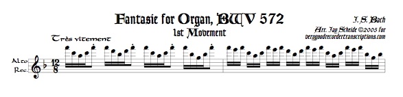 Fantasie, BWV 572, 1st Section