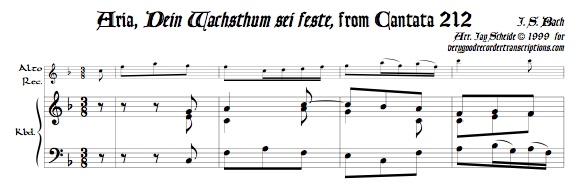 Aria, “Dein Wachsthum sei feste”, from Cantata 212