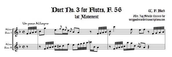 Duet No. 3 for Flutes, F. 56