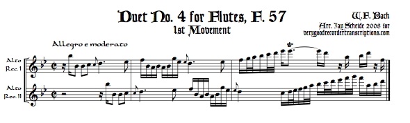 Duet No. 4 for Flutes, F. 57