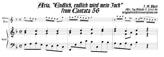 Aria, “Endlich, endlich wird mein Joch,” from Cantata 56