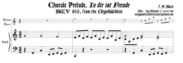 Chorale Prelude, “In dir ist Freude,” BWV 615
