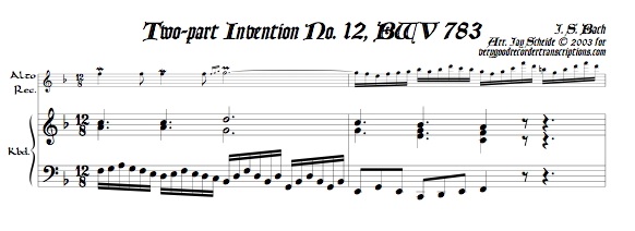 2-part Invention No. 12, BWV 783