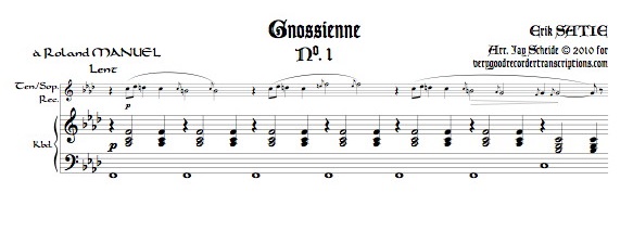 Gnossiennes 1-3 for Tenor or Soprano