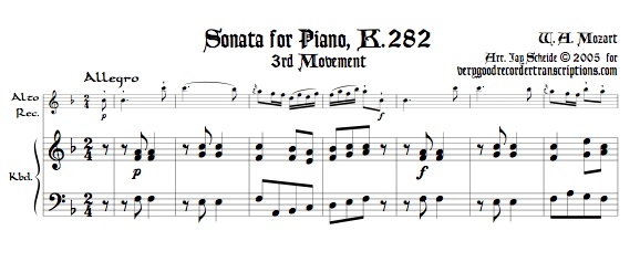 Sonata, K. 282, 3rd Mvmt.