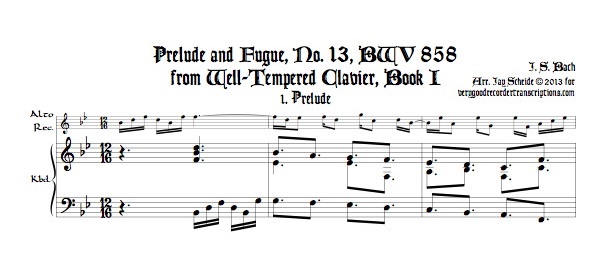Prélude and Fugue No. 13, BWV 858
