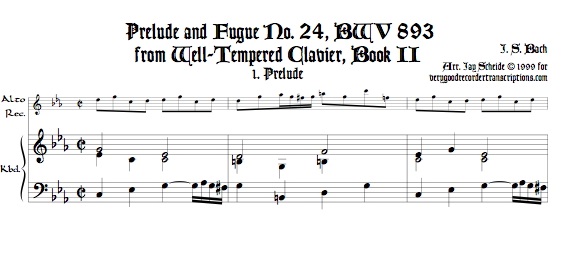 Prélude and Fugue No. 24, BWV 893