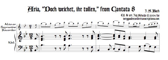 Aria, “Doch weichet, ihr tollen,” from Cantata 8