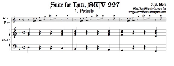 Suite, BWV 997