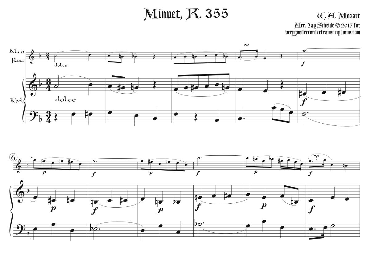 Minuet, K. 355 & Eine kleine Gigue, K. 574