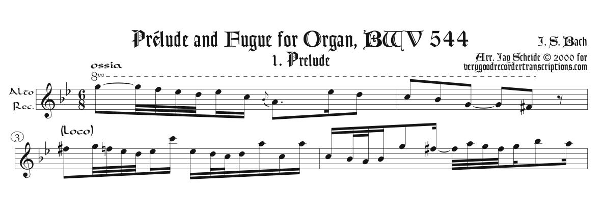 Prélude and Fugue, BWV 544