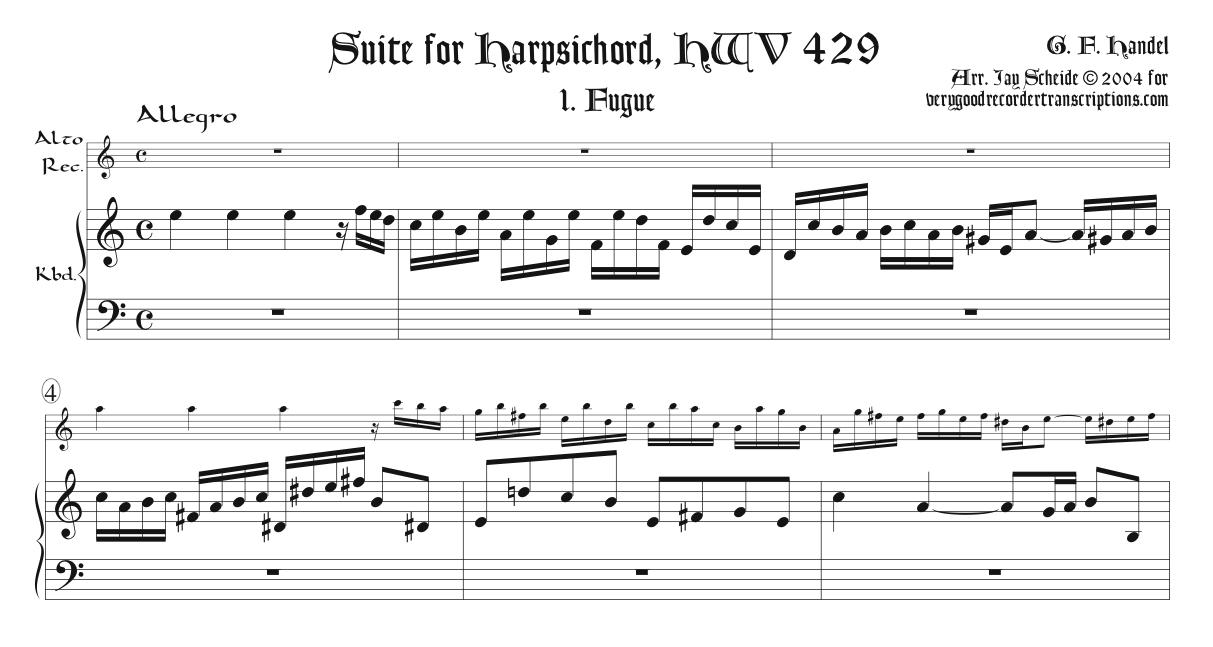 Fugue from Suite for Harpsichord, HWV 429
