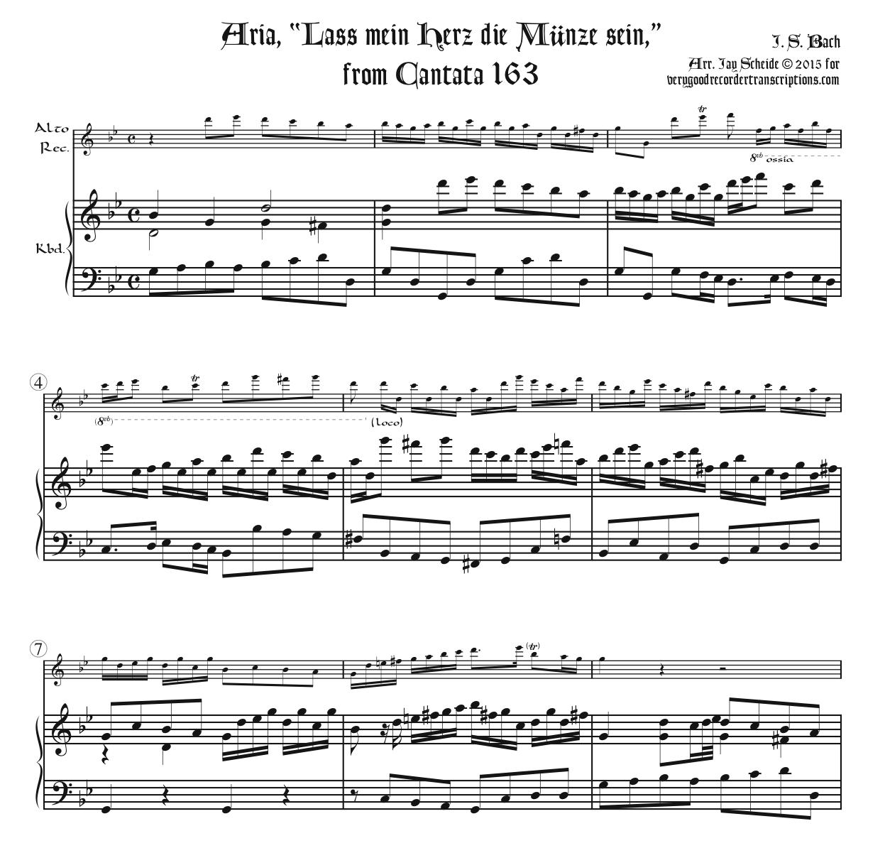 Aria, “Lass mein Herz die Münze sein,” from Cantata 163