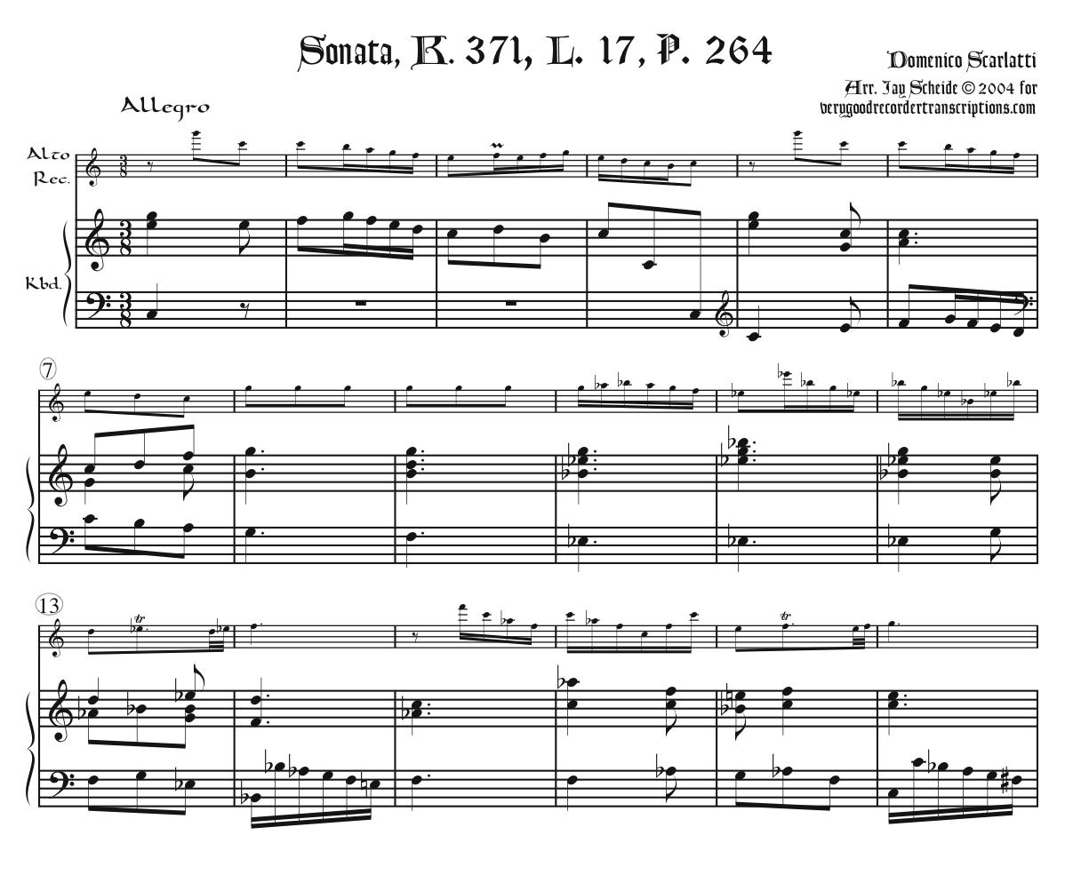 Sonata, K. 371, L. 17, P. 264