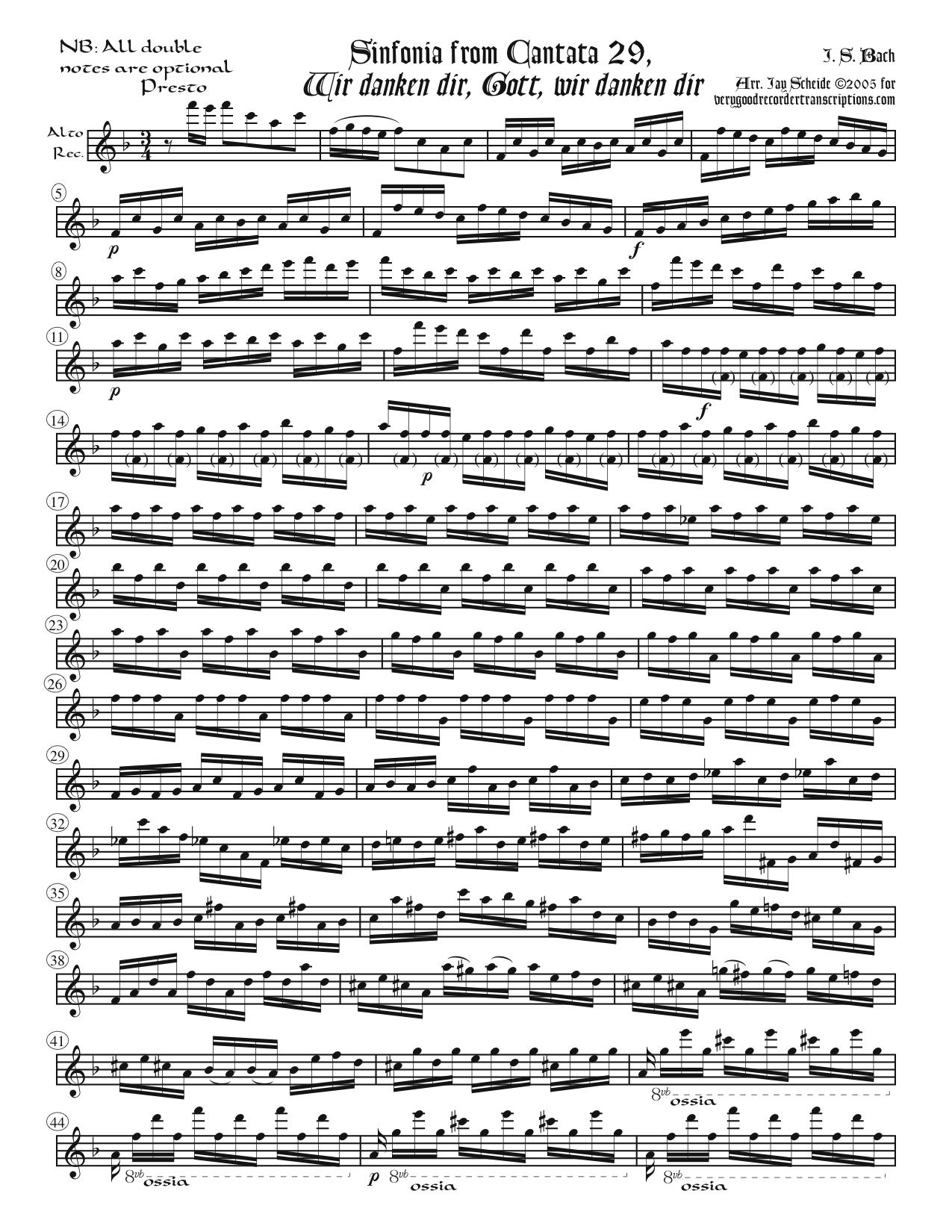 Prélude to Partita No. 3, BWV 1006