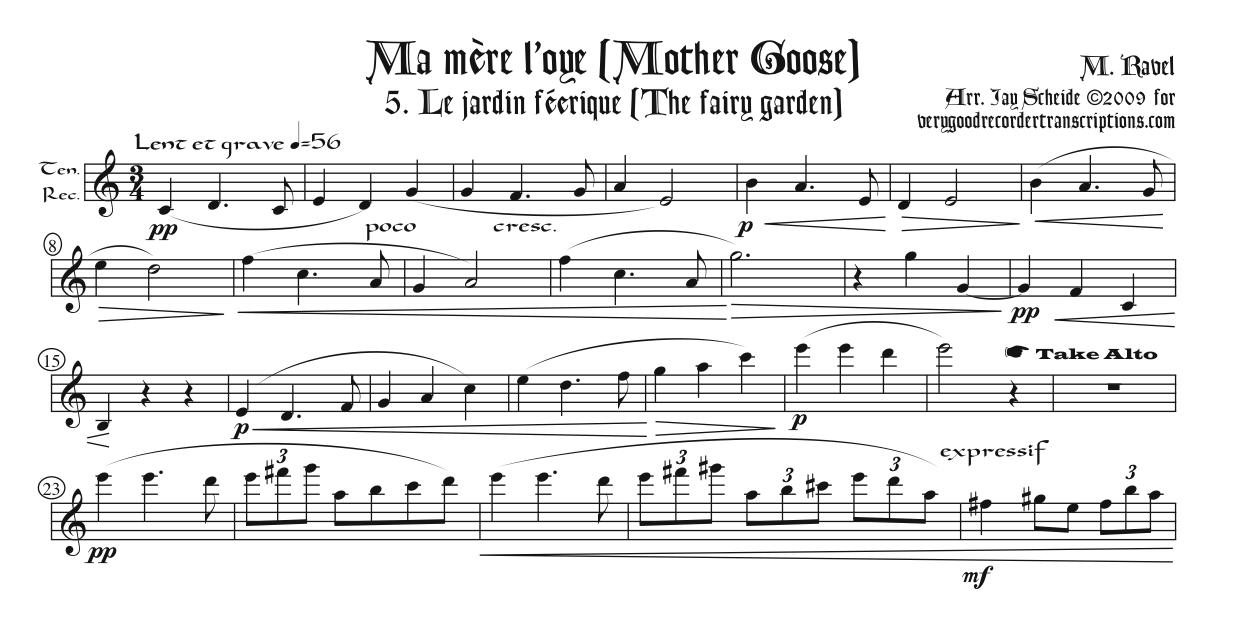 “Le jardin féerique” from *Ma mère l\'oye*