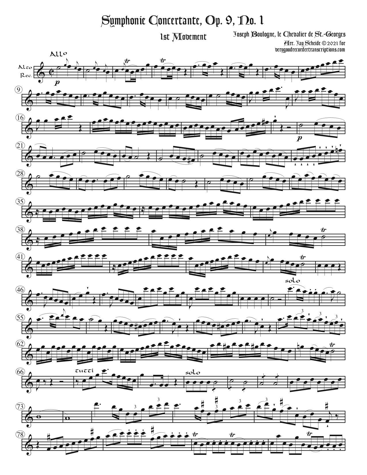 Symphonie Concertante, Op. 9, No. 1