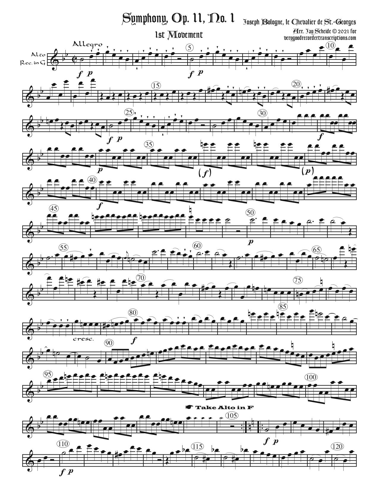 Symphony, Op. 11 No. 1